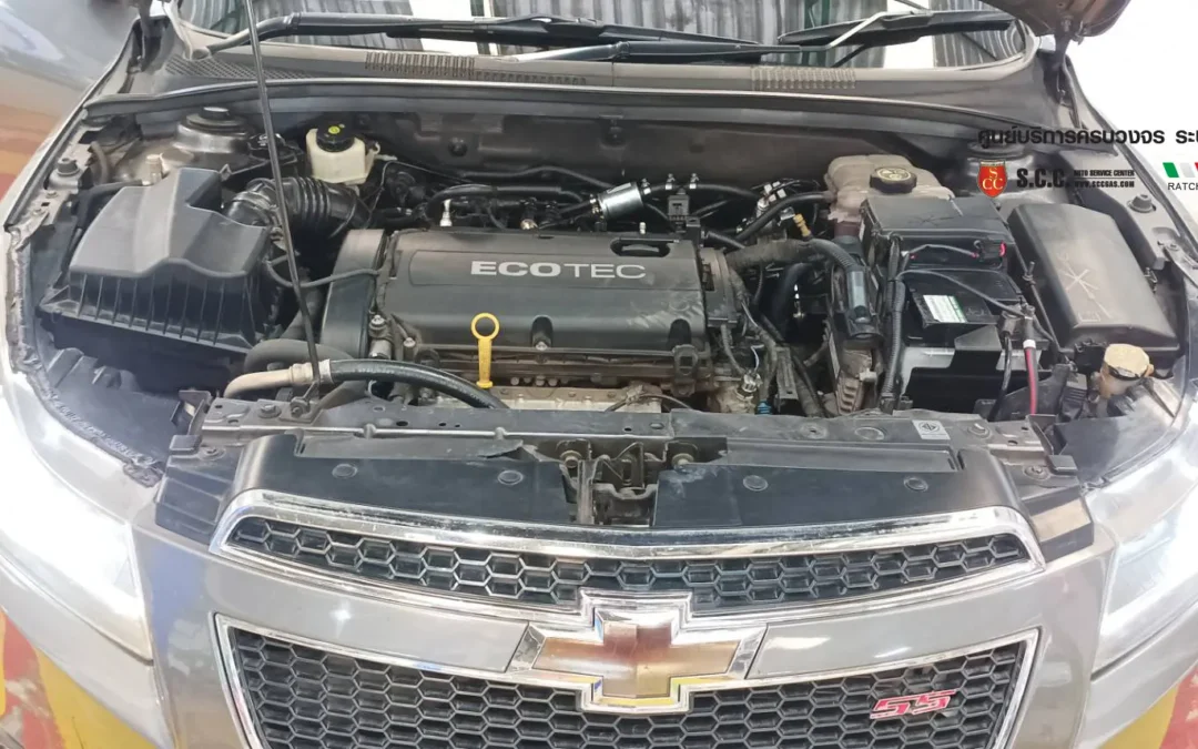 Chevrolet Cruze ติดแก๊ส AC Gofast หัวฉีดเดี่ยว Hana โดนัท52ลิตร